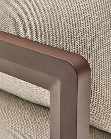 Трехместный диван Nerano из коричневого алюминия, 208 см