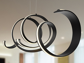 Amara Люстра горизонтальная черный матовый