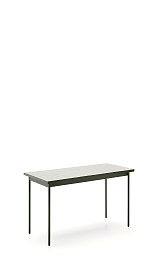 Уличный стол Maurina из зеленой оцинкованной стали с плиткой цвета экрю 182 x 91 см