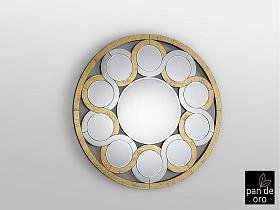 Зеркало Zendaya золотое 120Ø