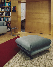 Пуф для ног Veliro из зеленого бархата, 85 x 90 см