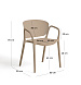 Уличный стул Ania бежевый пластиковый