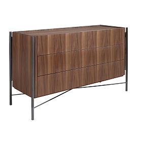 Комод 7139/MC2201DR из ореха и затемненной стали