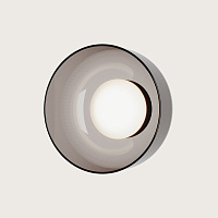 Настенный светильник Ipon черный металл, серый плафон