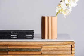 Ваза Plisse Stone коричневая