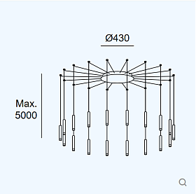 Подвесной светильник Candle XS 18 Bodies 00-8533-14-60