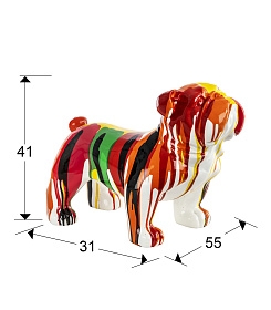 Otto Фигурка бульдога разноцветная