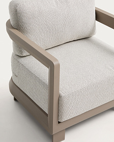 Уличное кресло Nerano из алюминия цвета таупе