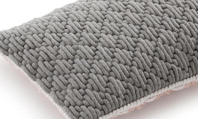 Подушка Silai розовый - Светло-серый 60x35