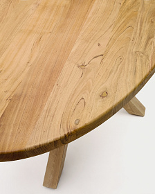 Овальный стол Arya Argo из массива акации и стали с эффектом дерева