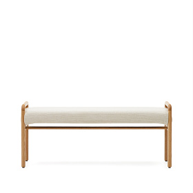 Скамейка Macaret со съемным чехлом из массива дуба с натуральной отделкой 120 см