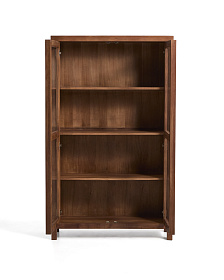 Витрина Norani из массива акации с отделкой шпоном акации, 110 x 185 см