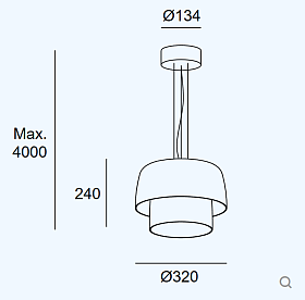 Подвесной светильник Levels 2 Bodies Ø320mm + Ø220mm 00-A051-05-15