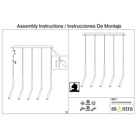 9384+9229 (5L) Подвесная люстра ARRECIFE