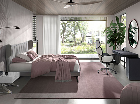 Поворотное офисное кресло 4142/MLM611467 из светло-серой ткани