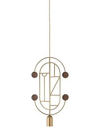 Подвесной светильник Wooden Dots WDS04 Gold/walnut