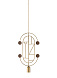 Подвесной светильник Wooden Dots WDS04 Gold/walnut