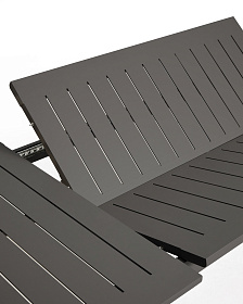 Раздвижной уличный стол Livorno из графитового алюминия, 233(350) x 100 см