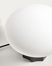 Настольная лампа Idela из тонированного стекла и черного мрамора, 26 см