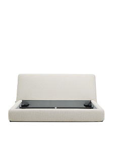 Кровать Martina со съемным чехлом из шенилла цвета экрю 180 x 200