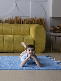 Хлопковый ковер Lillaland COLORFUL BLUE 120*180