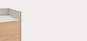 Шкаф с полками Valley 2D1Dr дуб/светло-серый металл