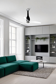 Потолочный вентилятор Eterfan черный/прозрачный 128 см