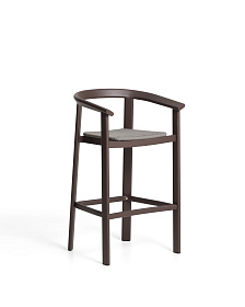 Уличный барный стул Erice из алюминия и веревки коричневого цвета, 75 см