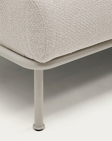 2-местный диван Aurum из шенилла цвета экрю и бежевого металла 210 см