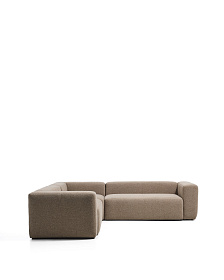 Угловой диван Blok из коричневой синели, 4 места, 290 x 290 см