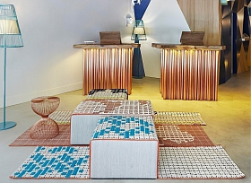 Пуф маленький Bandas C бирюзовый