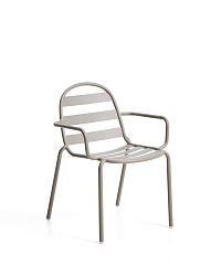 Уличный стул Joncols из алюминия с отделкой цвета таупе