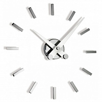 Настенные часы Puntos Suspensivos 12 хром-белый