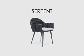 Кресло обеденное Serpent ANTHRACITE-CARBON