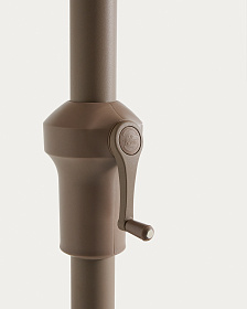 Бежевый зонт Milna со стальной конструкцией цвета таупе, диаметр 300 см