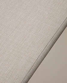 Уличный диван Vathi из бежевого алюминия с шезлонгом справа, 250 x 159 см