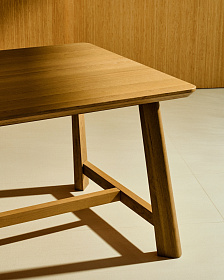 Стол Idun из шпона и массива дуба с натуральной отделкой 200x100см