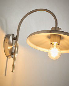 Настенный светильник Nuvira из светло-серого металла