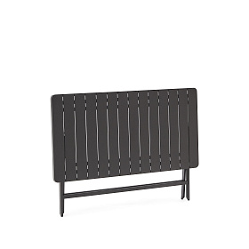 Складной уличный стол Torreta из алюминия с черной отделкой 140 x 70 см