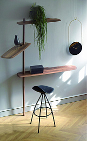 Часы настенные Colgante мрамор Sahara Noir - латунный металл