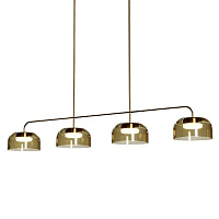 Подвесной светильник Ipon 4L золотой металл / стекло Smoked Amber