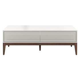 Журнальный столик MARBELLA шпон ореха F, матовый лак RAL9002