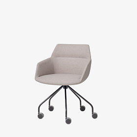 Кресло офисное поворотное Dunas XS со стальным основанием на колесиках