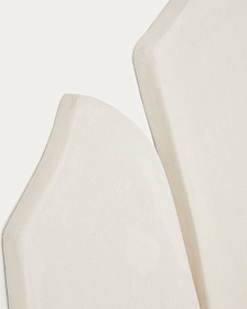 Комплект Siluna из 4 настенных панно из белого папье-маше