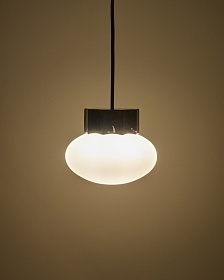 Подвесной светильник Idela из тонированного стекла и черного мрамора, 15 см