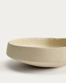 Кухонный поднос Mireni из папье-маше бежевый Ø 29 см