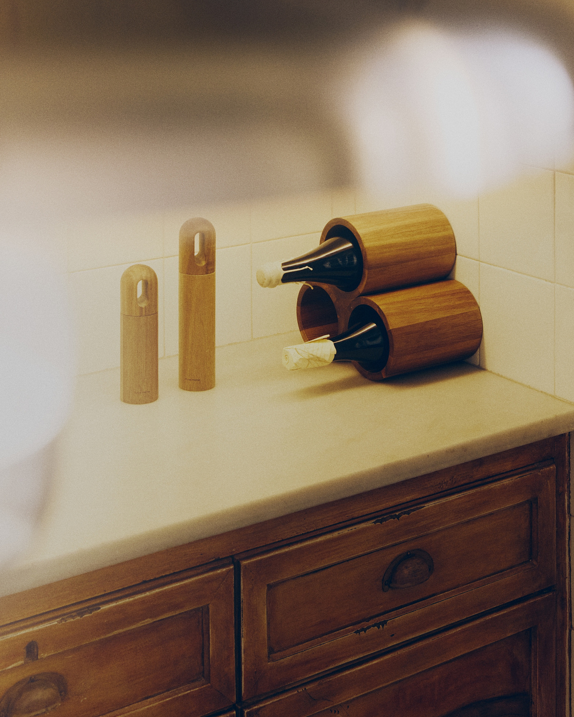 Подставка для бутылок Sesilu из  древесины акации