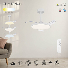 9008 Люстра-вентилятор SLIM FAN mini MANTRA