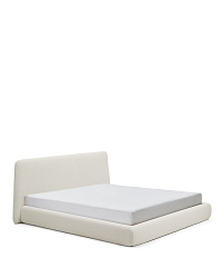 Кровать Martina со съемным чехлом из шенилла цвета экрю 180 x 200
