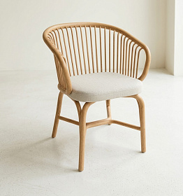 Обеденное кресло Huma ротанговые ножки T070R Dolce 07/R30 Oak